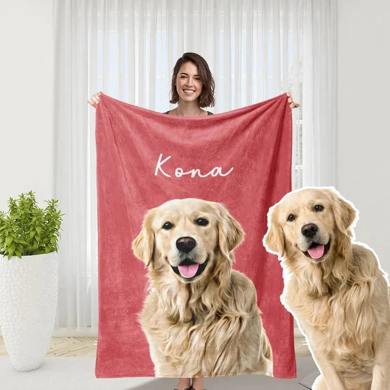 Personalized Dog Photo Blanket