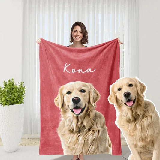 Personalized Dog Photo Blanket