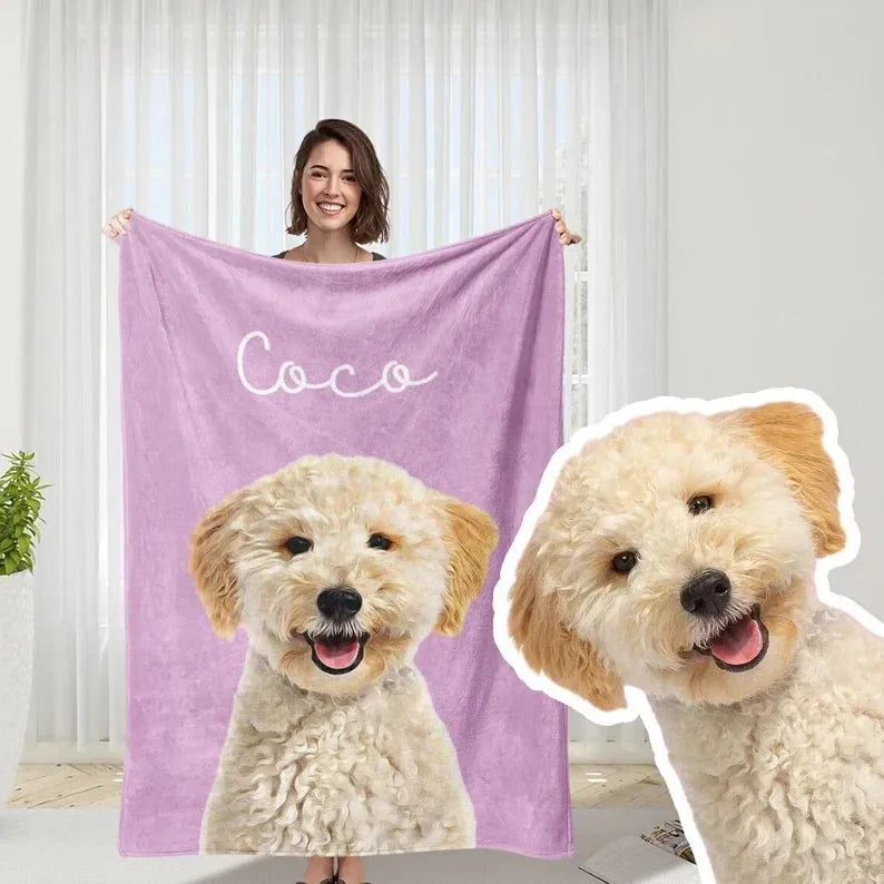 Personalized Dog Photo Blanket