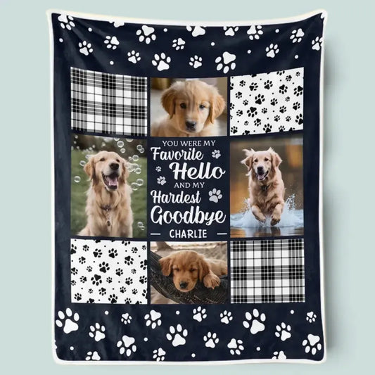 Pet Memorial Photo Blanket – Personalized Gift for Dog Lovers