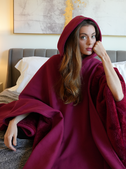 Cozy Warm SnugCloak-Royal Wine
