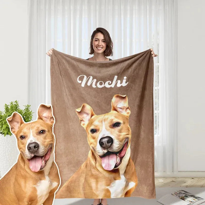 Personalized Dog Photo Blanket