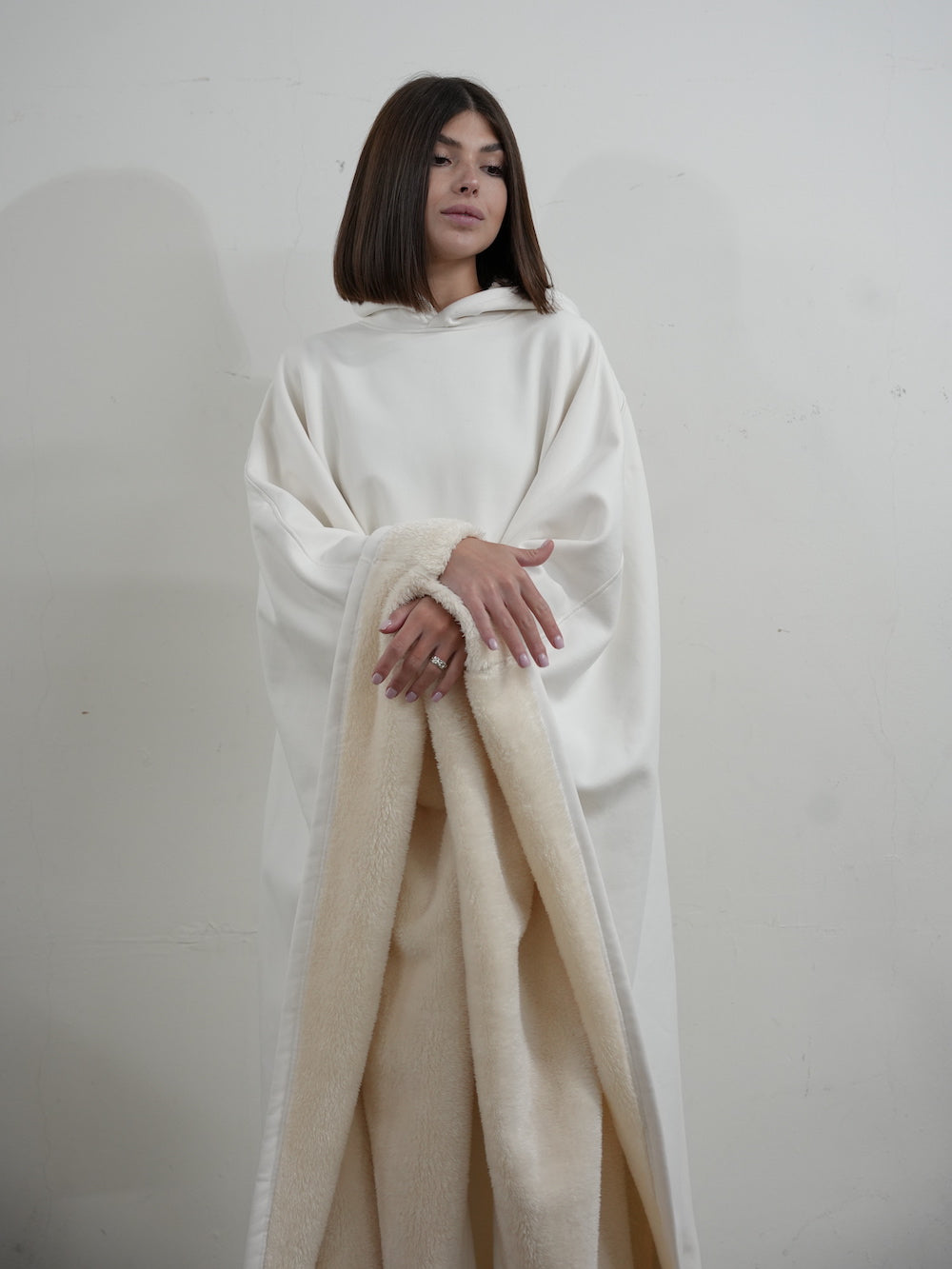Heavyweight fabric 4-lbs hooded cloak
