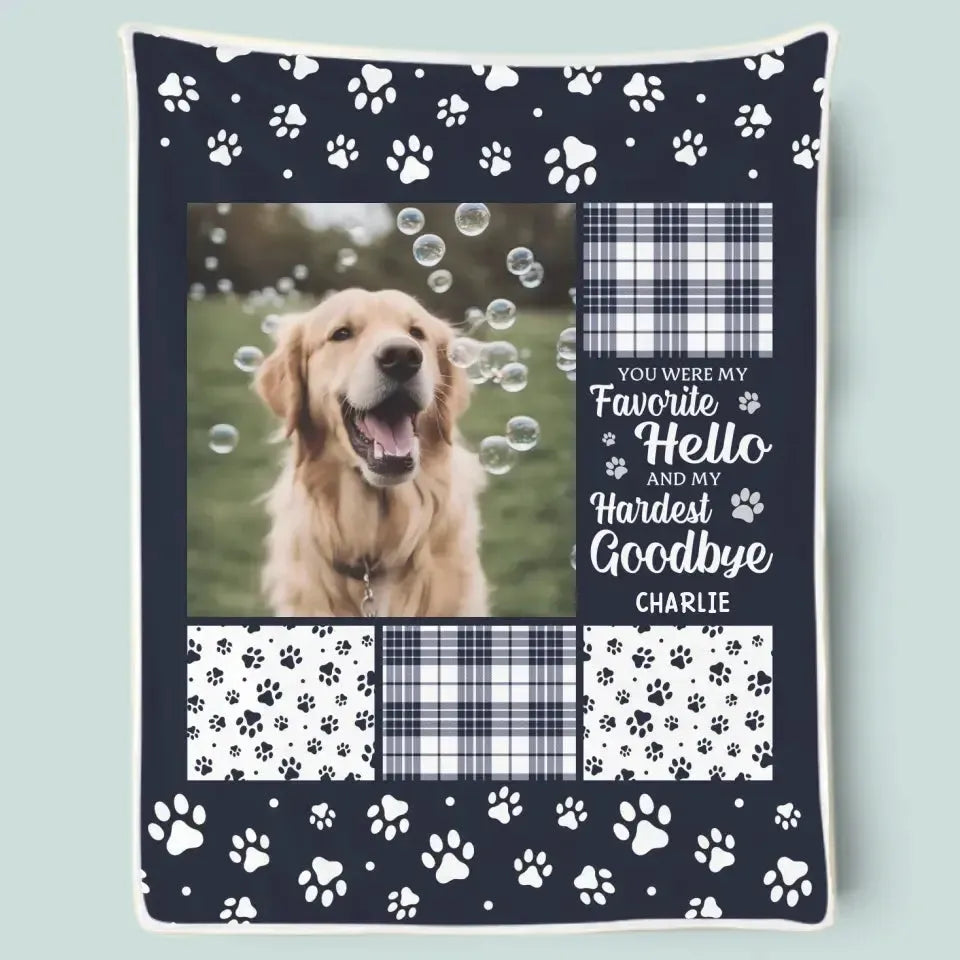 Pet Memorial Photo Blanket – Personalized Gift for Dog Lovers