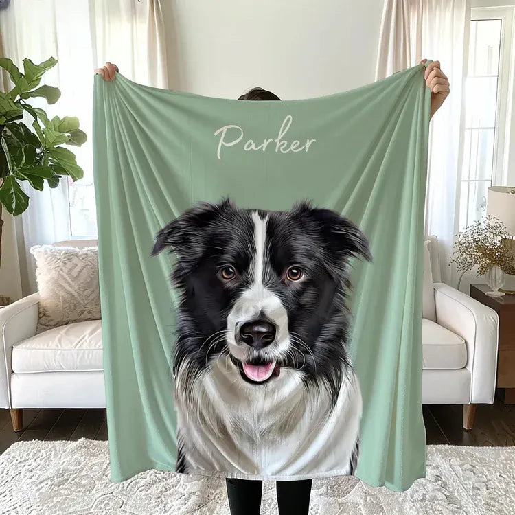 Personalized Dog Photo Blanket