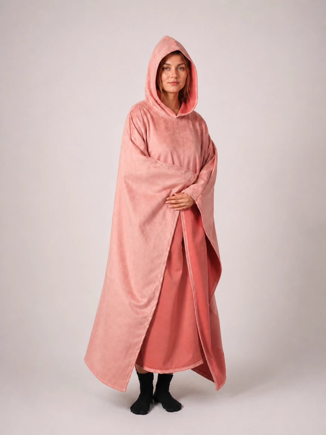 The Suede Cloak-Rose Quartz Pink