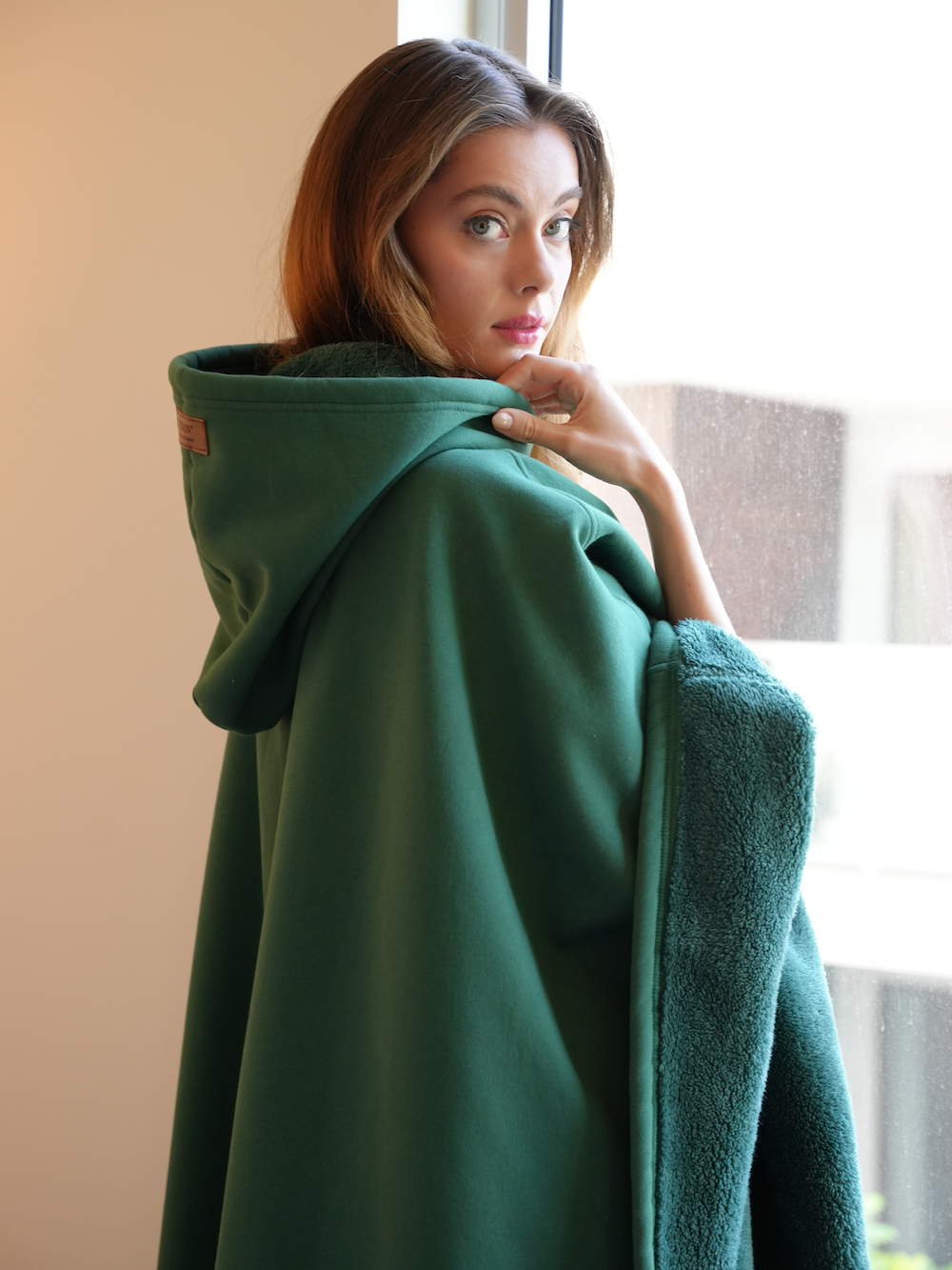 Cozy Warm SnugCloak-Willow Green