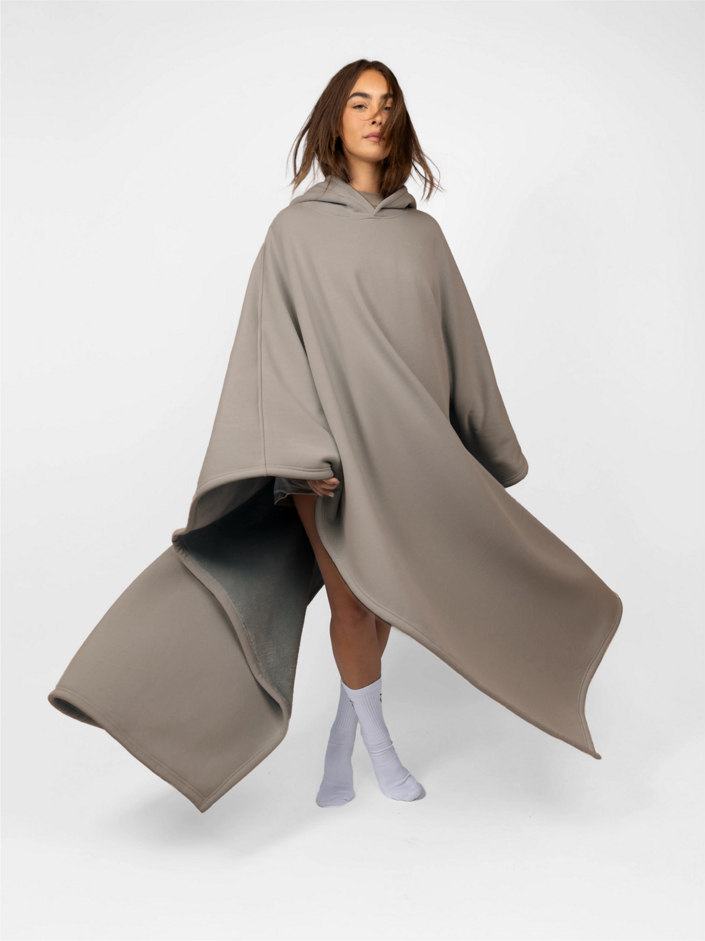 Heavyweight fabric 4-lbs hooded cloak