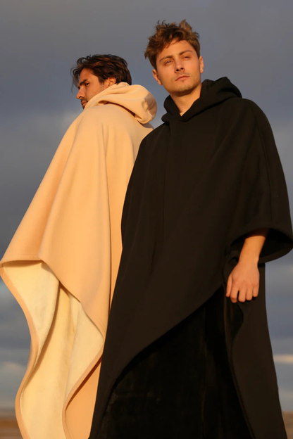 Cozy Hoodie Cloak-Apricot