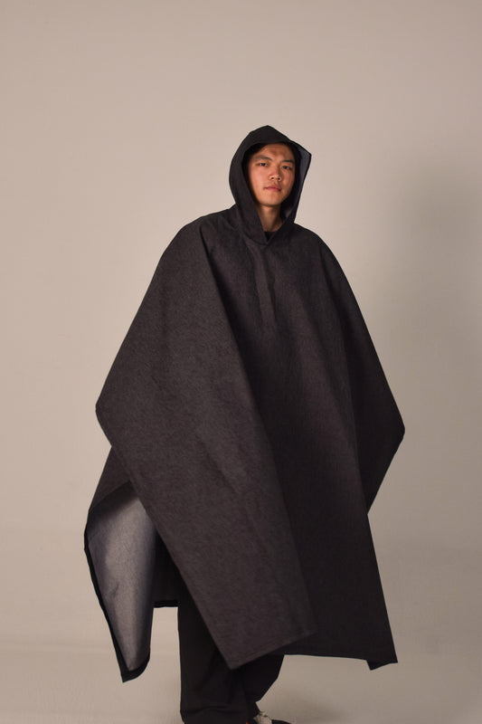 HOODED- CLOAK -BLACK