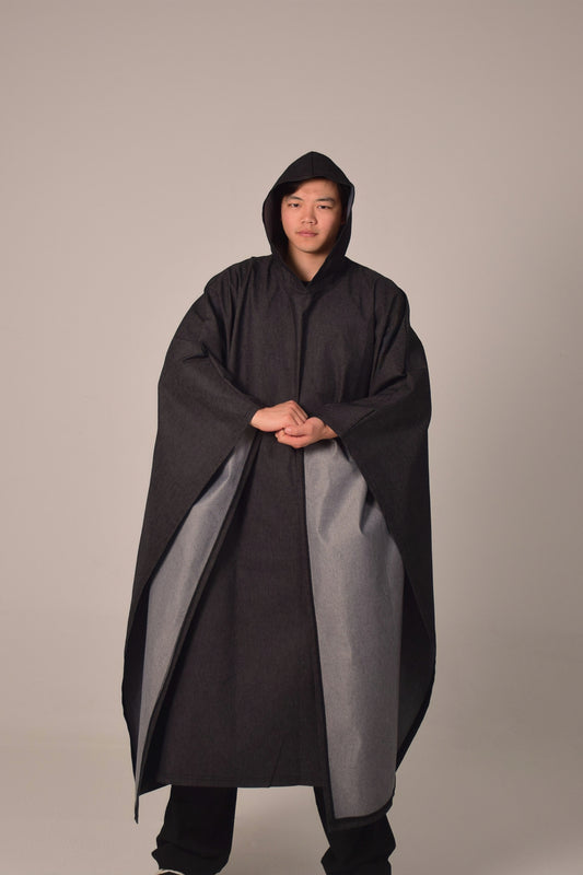 HOODED- CLOAK -BLACK