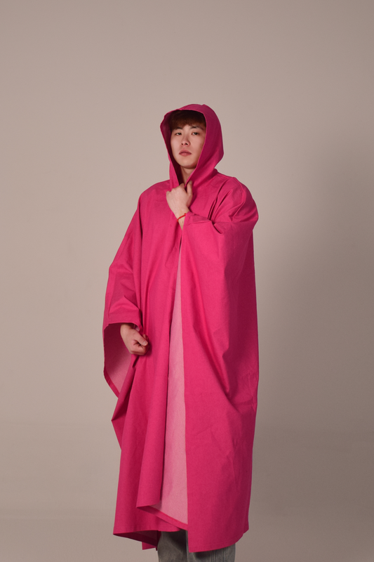 HOODED CLOAK-RED