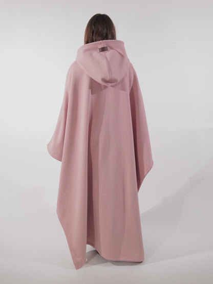 Cozy Hoodie Cloak-Starlight Blush