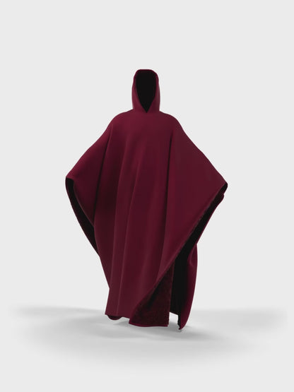 Cozy Warm SnugCloak-Royal Wine